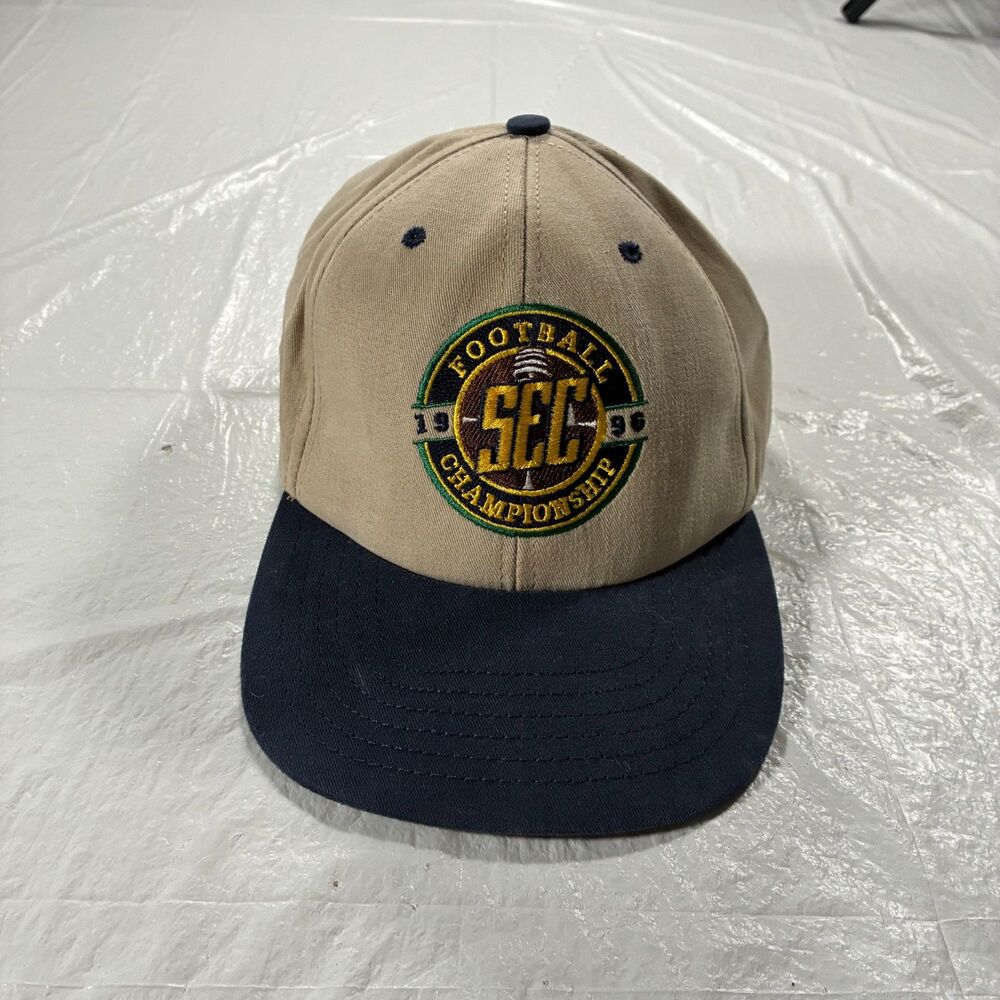 Vintage 1996 SEC Football Championship Football Cap Strap back Dr. Pepper NCAA